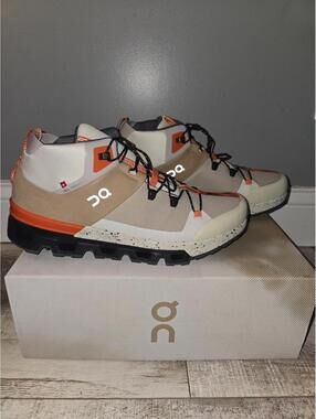 On Cloud Cloudtrax Hiking Boots Chai Ivory Men's Trail Swiss Running MENS 12M